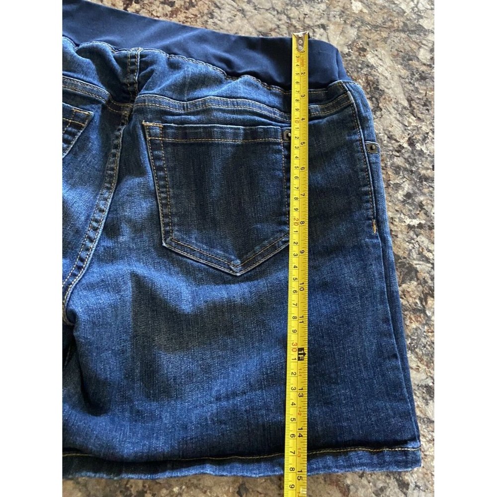 Liz Lange Maternity Jean Shorts XS Expandable Waist Summer Beach Pockets - Picture 10 of 12